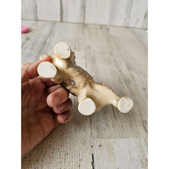 Vintage Schnauzer terrier porcelain statue figurine tan decor - Picture 8 of 9